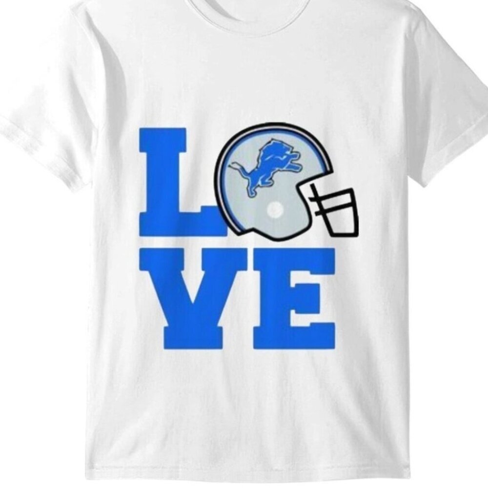 Detroit Lions Love Football Team Graphic Fan Unisex T-Shirt 81